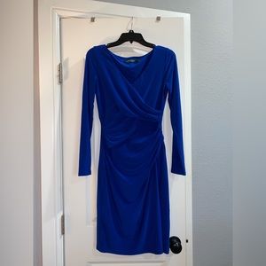 Long Sleeve, Midi Dress, Royal Blue